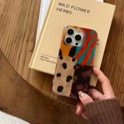Iphone Cases*Boogzel Clothing Patchwork Pattern iPhone Case Brown