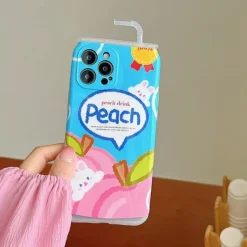 Iphone Cases*Boogzel Clothing Peach Drink iPhone Case Blue
