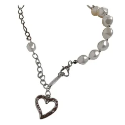 Necklaces & Chokers*Boogzel Clothing Pearl Asymmetric Heart Necklace