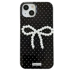 Iphone Cases*Boogzel Clothing Pearl Bow Polka Dot IPhone Case Black/white