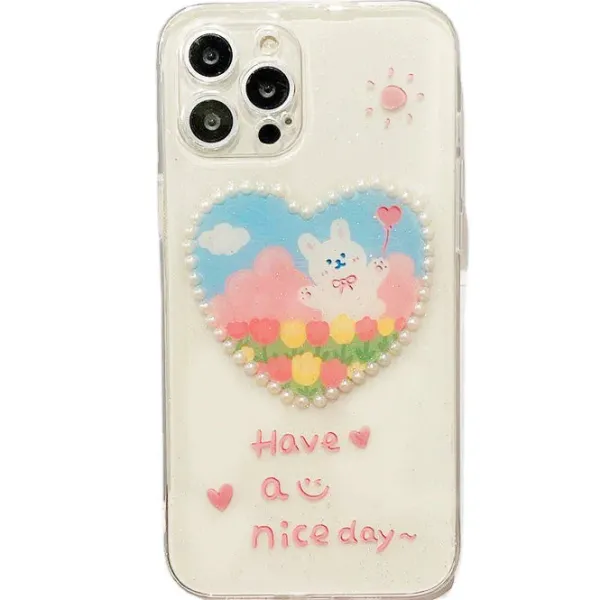Iphone Cases*Boogzel Clothing Pearl Heart Bunny iPhone Case