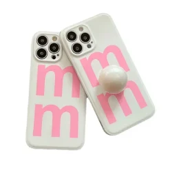 Iphone Cases*Boogzel Clothing Pearl Pop Socket iPhone Case White/pink
