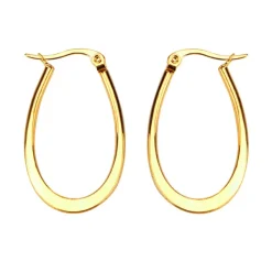 Earrings*Boogzel Clothing Perfect Future Oval Hoop Earrings