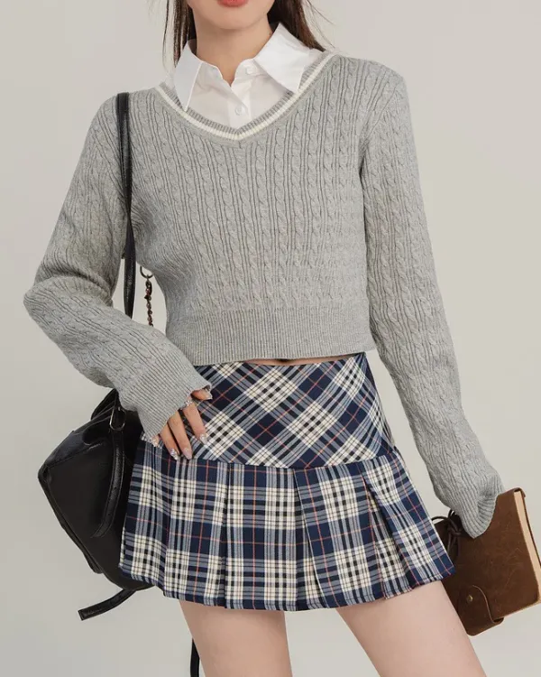 Skirts*Boogzel Clothing Perfectly Preppy Plaid Pleated Skirt