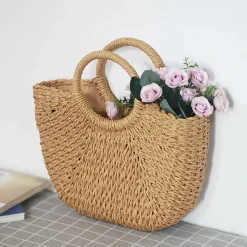 Bags & Purses*Boogzel Clothing Picnic Time Cottagecore Straw Bag