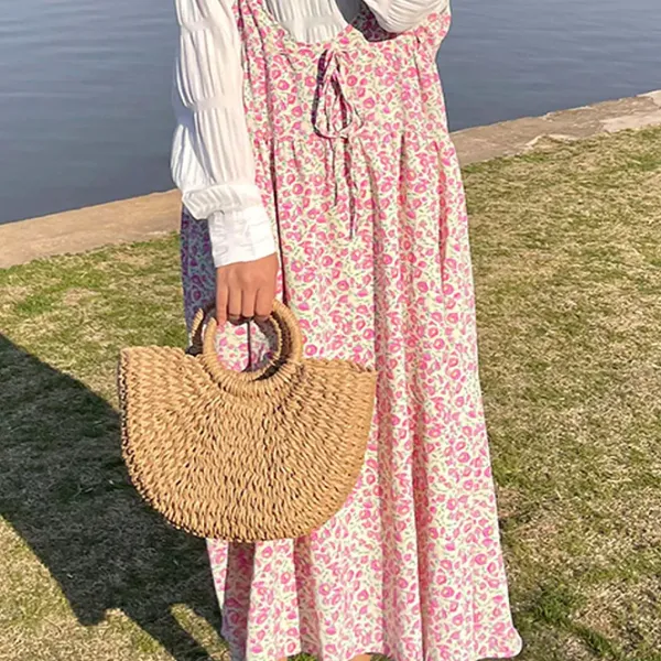 Bags & Purses*Boogzel Clothing Picnic Time Cottagecore Straw Bag