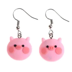 Earrings*Boogzel Clothing Pig Earrings Pink