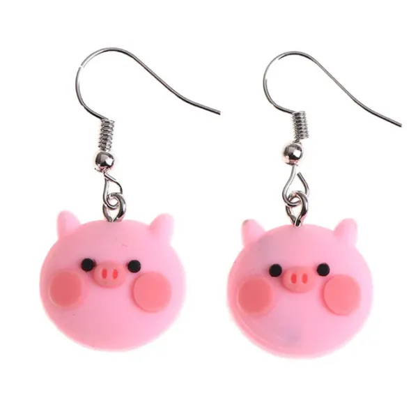 Earrings*Boogzel Clothing Pig Earrings Pink