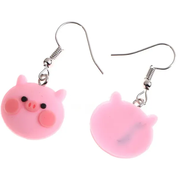 Earrings*Boogzel Clothing Pig Earrings Pink
