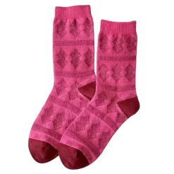 Socks*Boogzel Clothing Pink & Green Patterned Socks