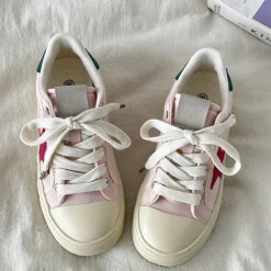 Aesthetic Sneakers*Boogzel Clothing Pink & Red Star Sneakers Pink/red
