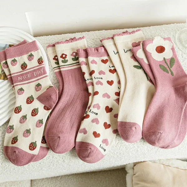 Socks*Boogzel Clothing Pink Aesthetic Socks