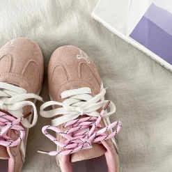 Aesthetic Sneakers*Boogzel Clothing Bow Embroidery Sneakers Pink