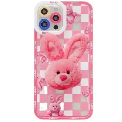 Iphone Cases*Boogzel Clothing Bunny Checkered iPhone Case Pink