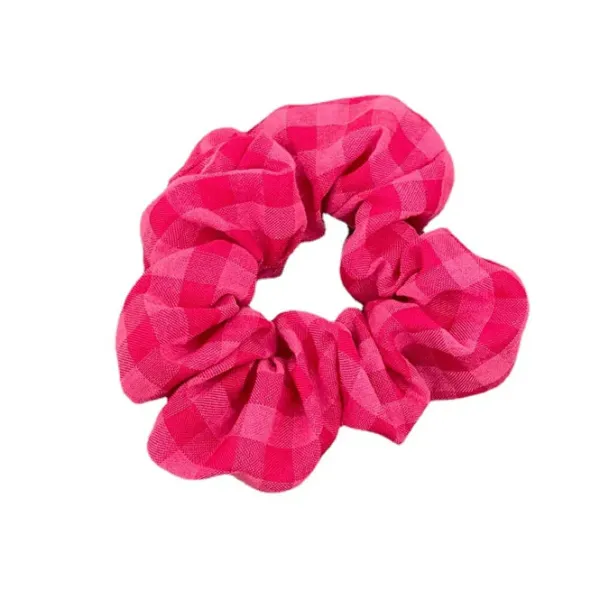 Hair Accessories*Boogzel Clothing Checkered Scrunchie Pink