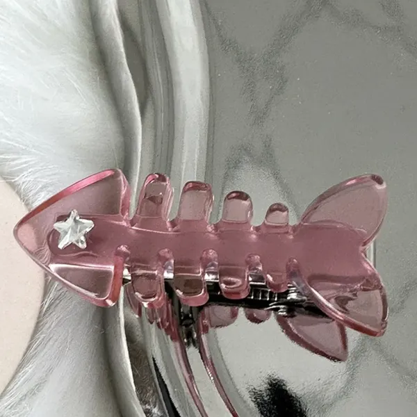 Hair Accessories*Boogzel Clothing Fish Bone Claw Clip Pink