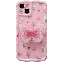 Iphone Cases*Boogzel Clothing Flowers Butterfly iPhone Case Pink