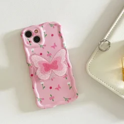Iphone Cases*Boogzel Clothing Flowers Butterfly iPhone Case Pink