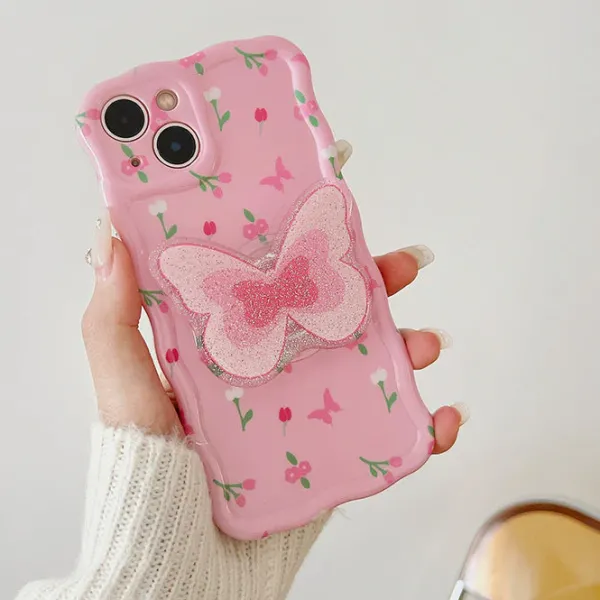 Iphone Cases*Boogzel Clothing Flowers Butterfly iPhone Case Pink