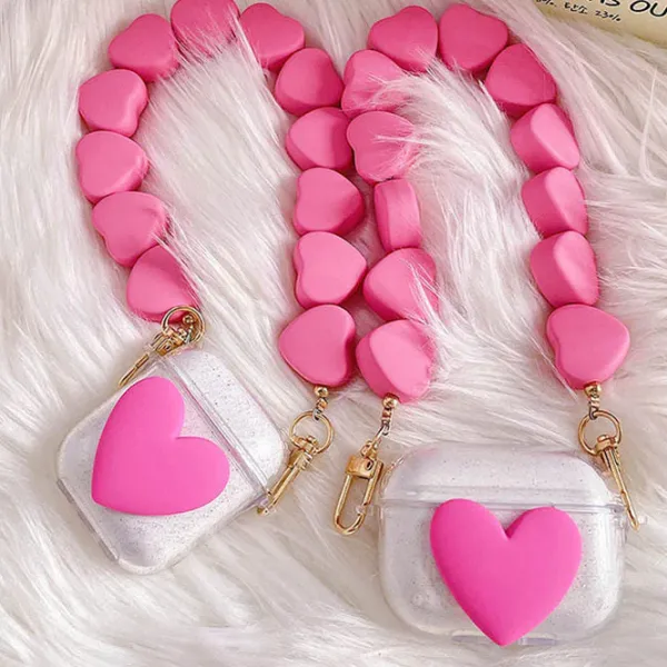 Iphone Cases*Boogzel Clothing Pink Heart Chain AirPods Case