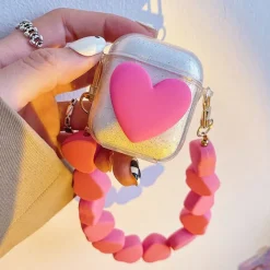 Iphone Cases*Boogzel Clothing Pink Heart Chain AirPods Case