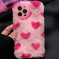 Iphone Cases*Boogzel Clothing Heart Furry iPhone Case Pink