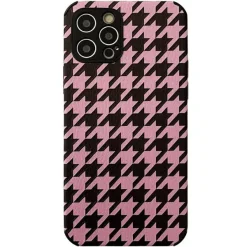 Iphone Cases*Boogzel Clothing Pink Houndstooth Print iPhone Case
