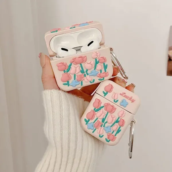 Iphone Cases*Boogzel Clothing Roses AirPods Case Pink