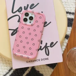 Iphone Cases*Boogzel Clothing Smile Face iPhone Case Pink