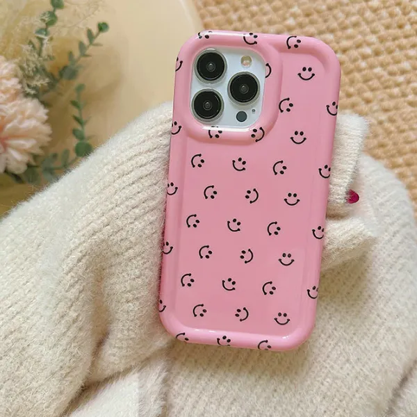 Iphone Cases*Boogzel Clothing Smile Face iPhone Case Pink