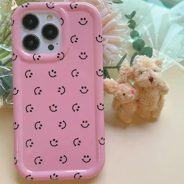 Iphone Cases*Boogzel Clothing Smile Face iPhone Case Pink