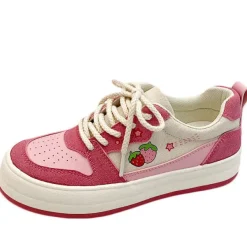 Aesthetic Sneakers*Boogzel Clothing Strawberry Sneakers Pink