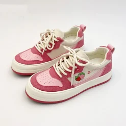 Aesthetic Sneakers*Boogzel Clothing Strawberry Sneakers Pink
