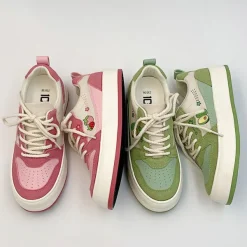Aesthetic Sneakers*Boogzel Clothing Strawberry Sneakers Pink