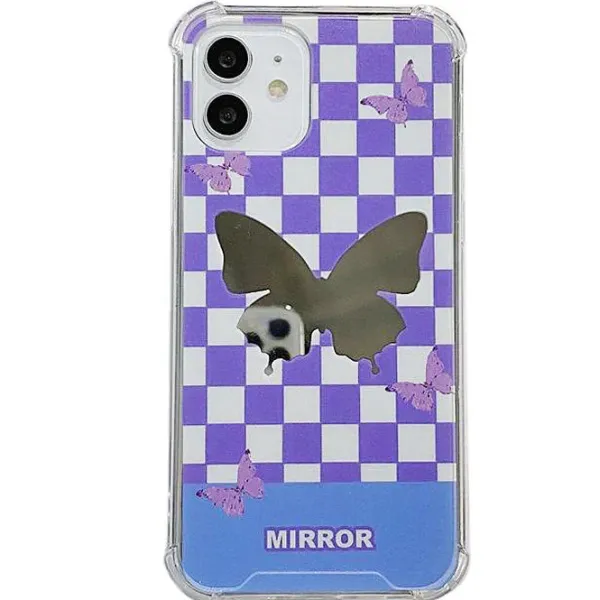 Iphone Cases*Boogzel Clothing Plaid Butterfly Mirror iPhone Case