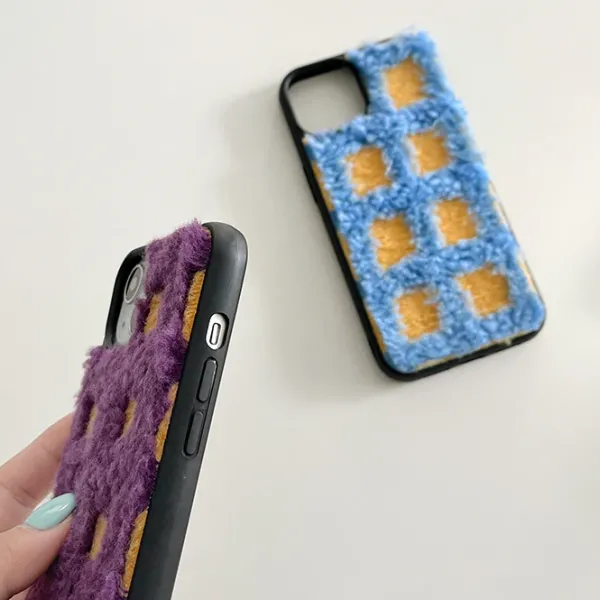 Iphone Cases*Boogzel Clothing Plaid Fuzzy iPhone Case