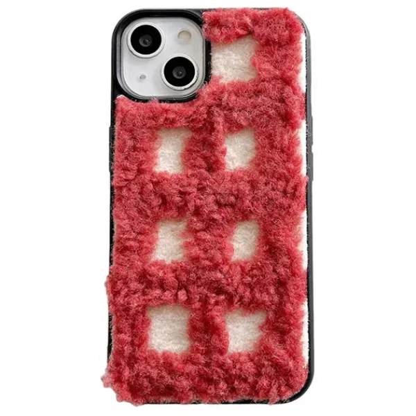 Iphone Cases*Boogzel Clothing Plaid Fuzzy iPhone Case