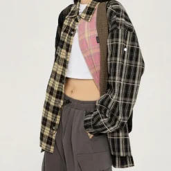 Mens*Boogzel Clothing Plaid Oversized Shirt