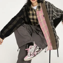 Mens*Boogzel Clothing Plaid Oversized Shirt