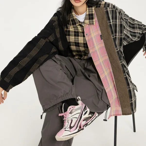 Mens*Boogzel Clothing Plaid Oversized Shirt