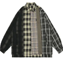 Mens*Boogzel Clothing Plaid Oversized Shirt