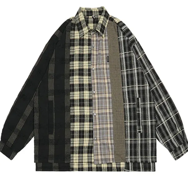 Mens*Boogzel Clothing Plaid Oversized Shirt