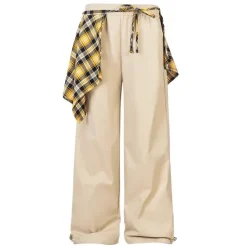 Pants & Trousers*Boogzel Clothing Plaid Shirt-Tied Baggy Trousers