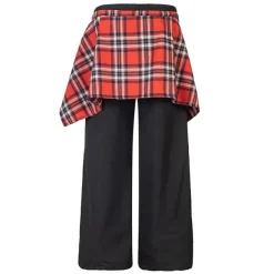 Pants & Trousers*Boogzel Clothing Plaid Shirt-Tied Baggy Trousers