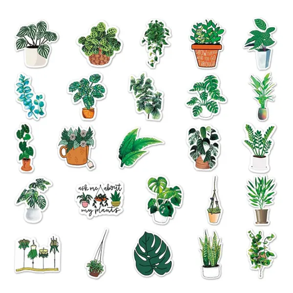 Aesthetic Room Decor*Boogzel Clothing Plant Mom Aesthetic 50 pcs Sticker Pack