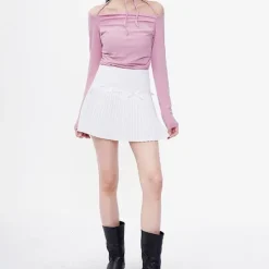 Skirts*Boogzel Clothing Playful Bows Pleated Mini Skirt