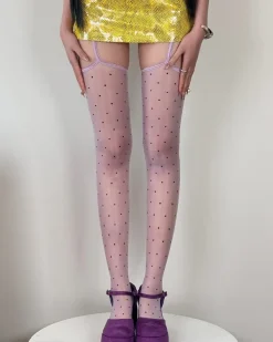 Other*Boogzel Clothing Polka Dot Suspender Tights
