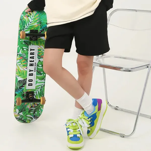 Aesthetic Sneakers*Boogzel Clothing Pop Color Skater Sneakers Green/blue