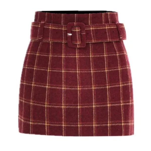 Skirts*Boogzel Clothing Pop Of Plaid Skirt Red