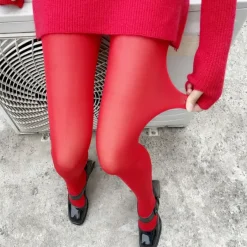Other*Boogzel Clothing Pop Of Tights Red